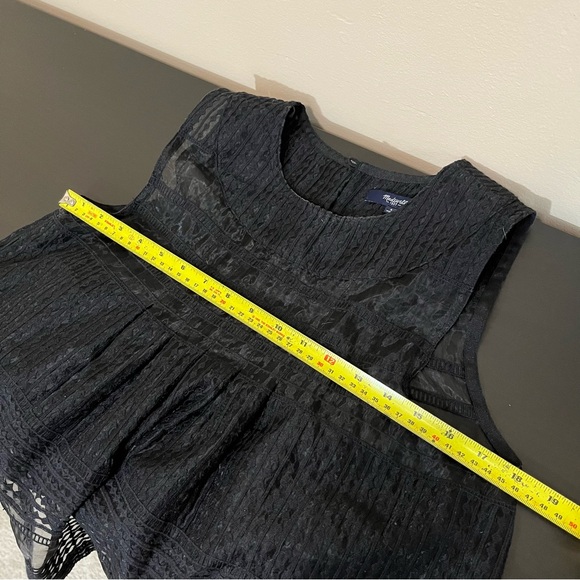 Madewell Sheer Black Sleeveless Babydoll Blouse - Picture 8 of 10